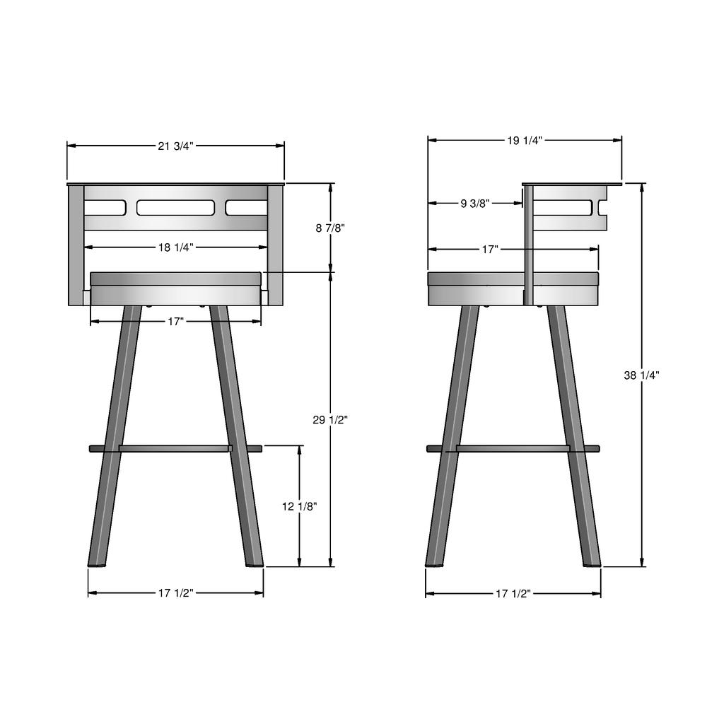 Vector 30 in. Swivel Bar Stool. Picture 9