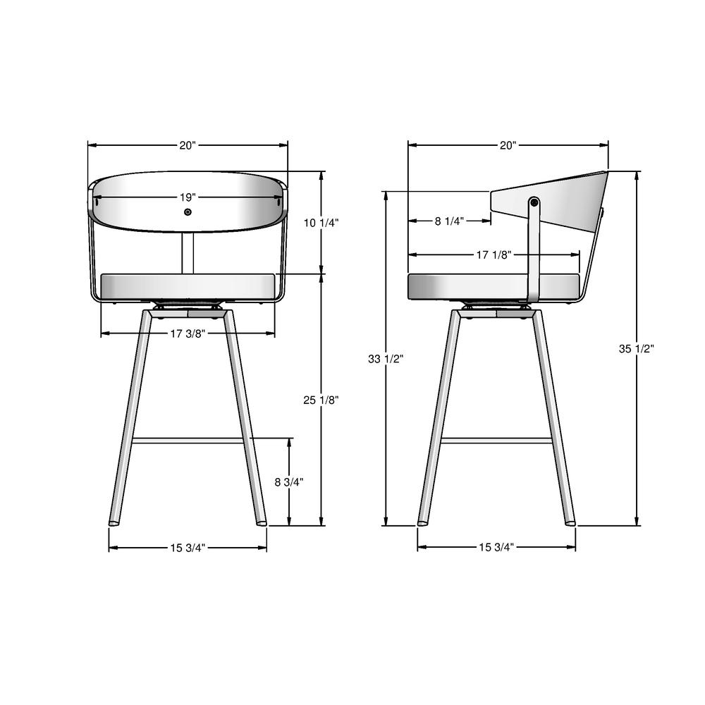 Quinton 26 in. Swivel Counter Stool. Picture 10