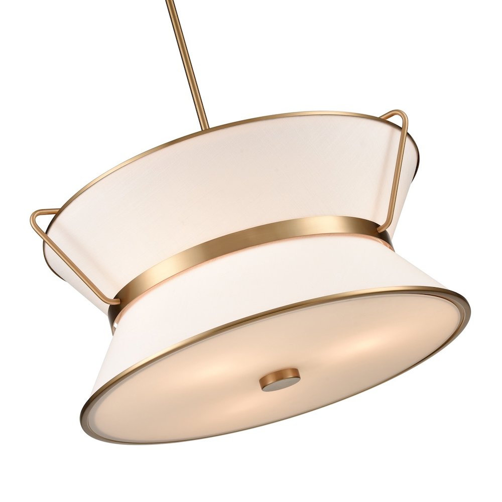 Layla Chandelier 23.5" Diameter Brushed Brass. Picture 4