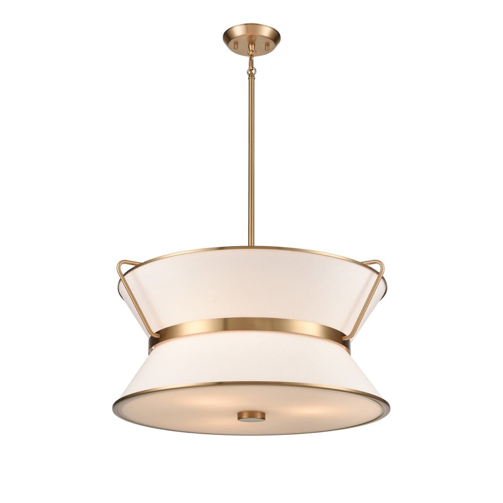 Layla Chandelier 23.5" Diameter Brushed Brass. Picture 1