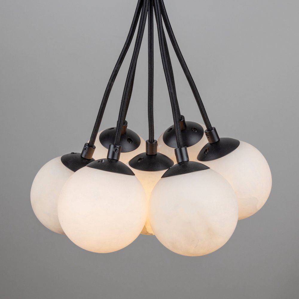 Camila Collection 7Light Pendant Black. Picture 5