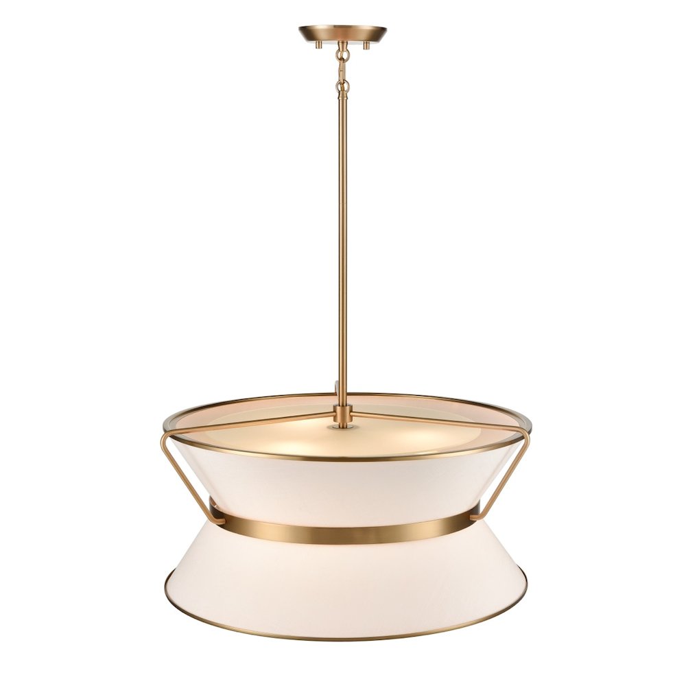 Layla Chandelier 23.5" Diameter Brushed Brass. Picture 3