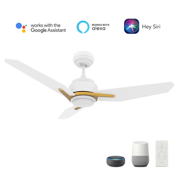 Tracer 52'' Smart Ceiling Fan with Remote, Light Kit Included, White Finish. Picture 5