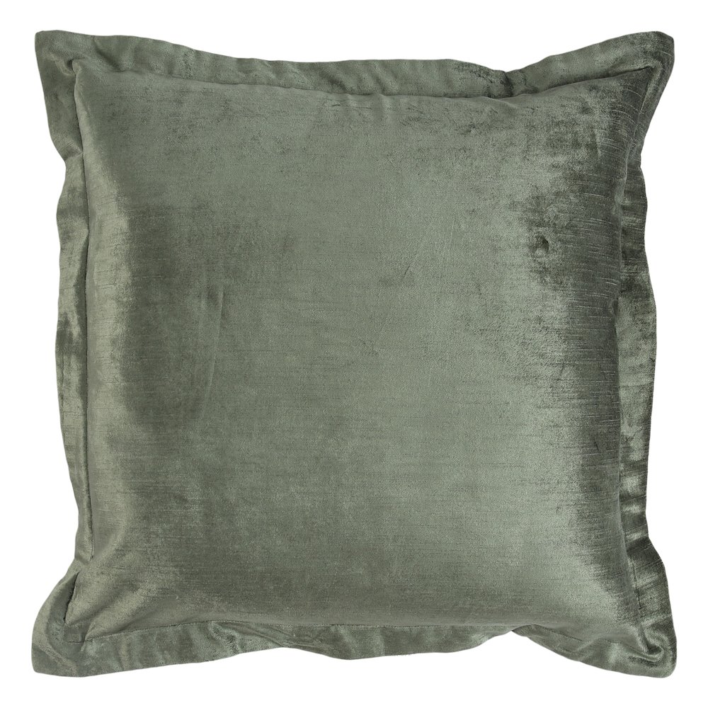 Kosas Home Bryce Velvet 22-inch Square Throw Pillow, Myrtle Green. Picture 1