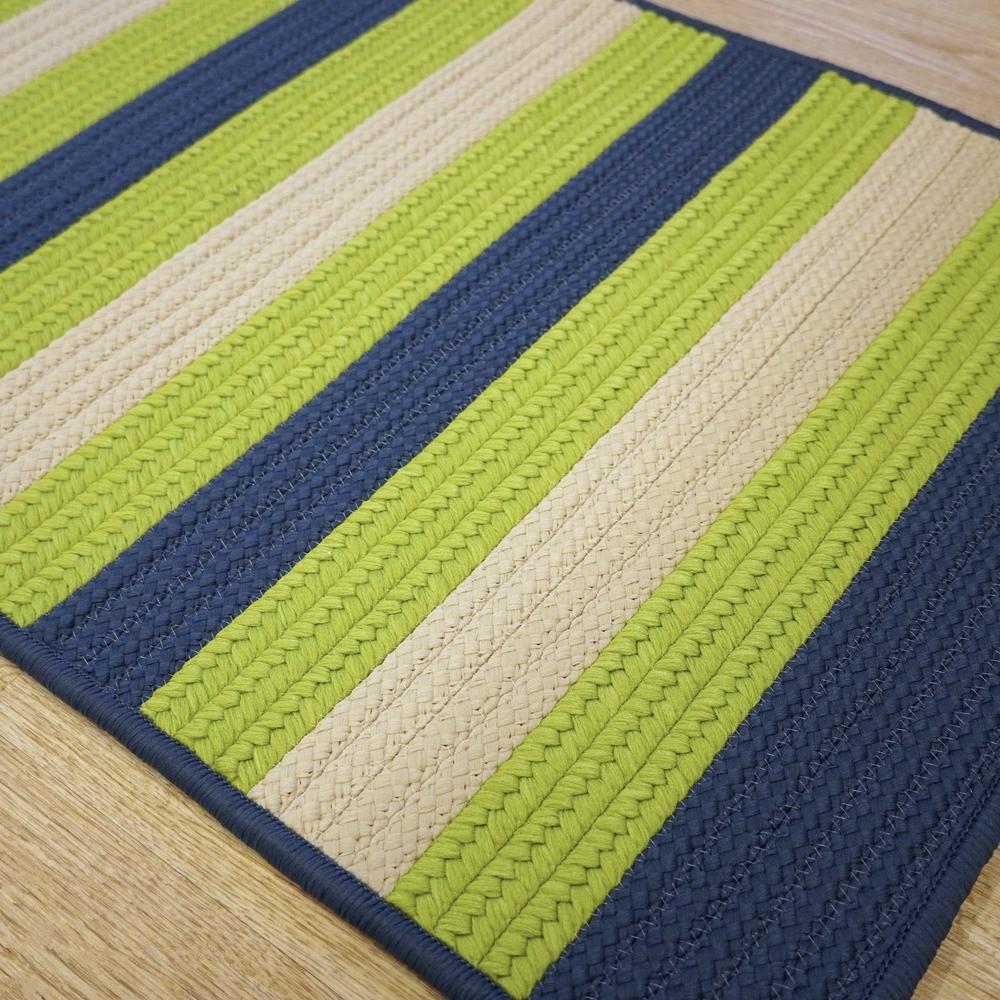 Reed Stripe Square - Blue Vibes 14x14 Rug. Picture 8