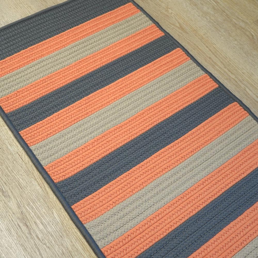 Reed Stripe Square - Rusted Grey 14x14 Rug. Picture 8