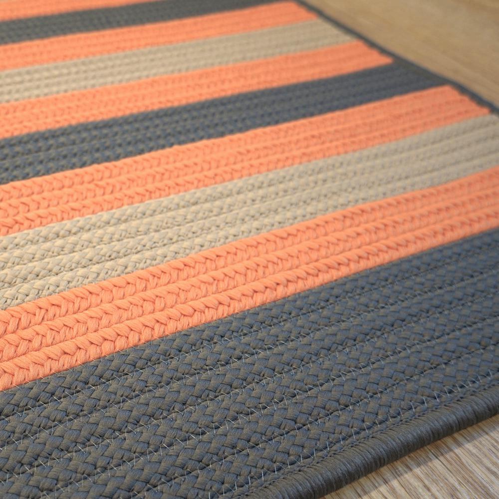 Reed Stripe Square - Rusted Grey 14x14 Rug. Picture 10