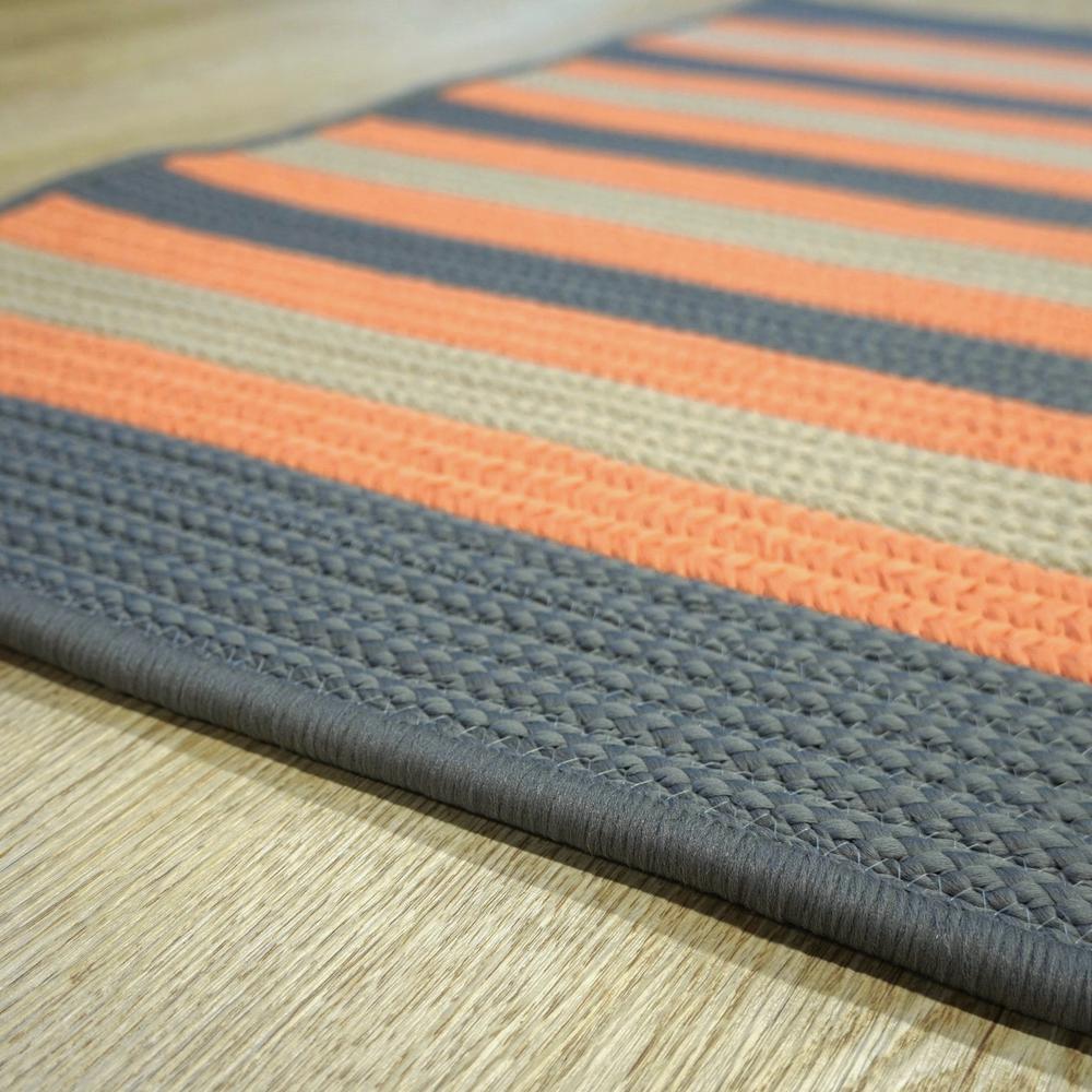 Reed Stripe Square - Rusted Grey 14x14 Rug. Picture 12