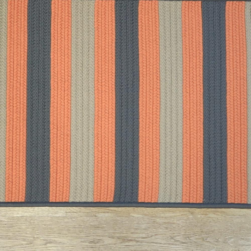 Reed Stripe Square - Rusted Grey 14x14 Rug. Picture 13