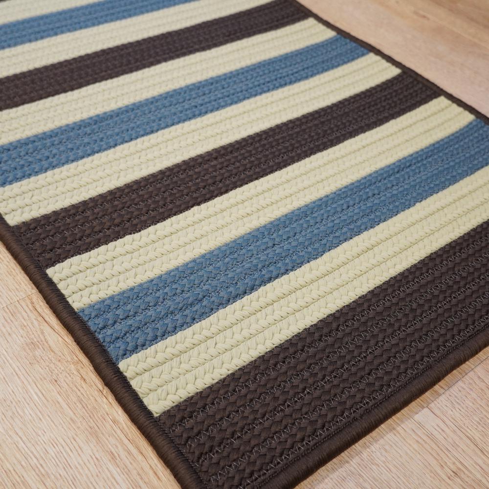 Reed Stripe Square - Sapphire Earth 14x14 Rug. Picture 10