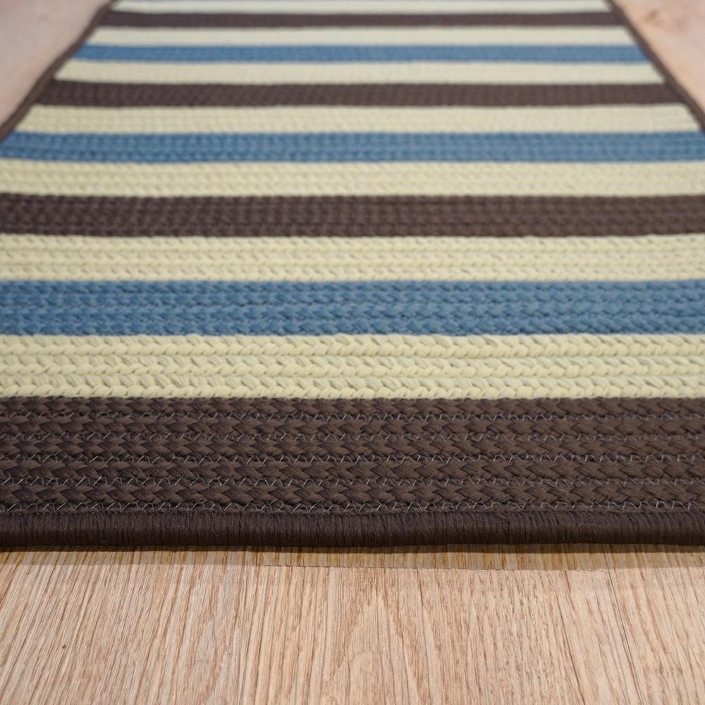 Reed Stripe Square - Sapphire Earth 14x14 Rug. Picture 11