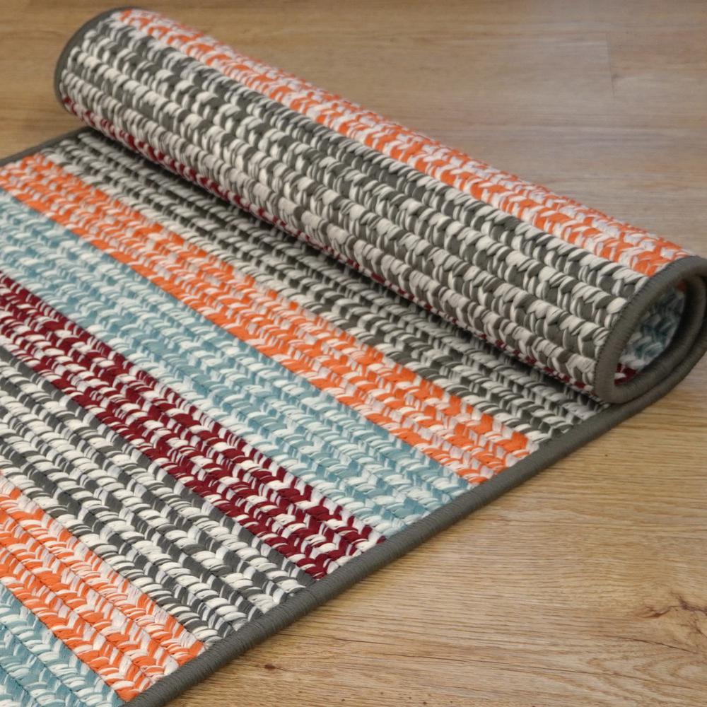 Baily Tweed Stripe Square - Sunset 14x14 Rug. Picture 11