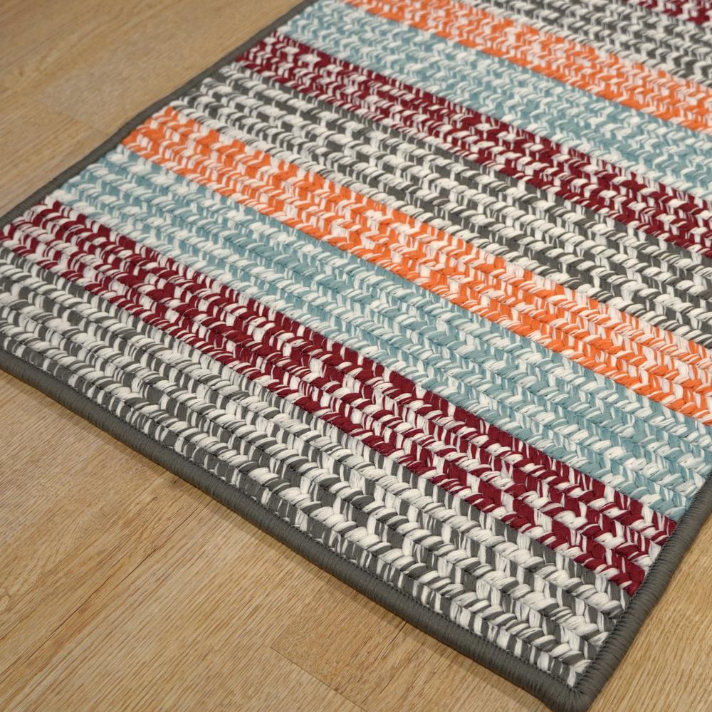 Baily Tweed Stripe Square - Sunset 14x14 Rug. Picture 16