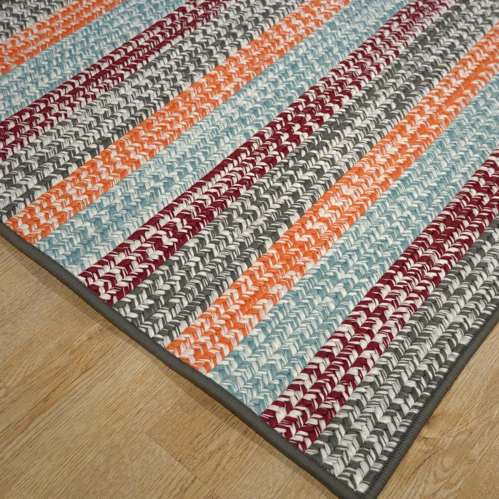 Baily Tweed Stripe Square - Sunset 14x14 Rug. Picture 17