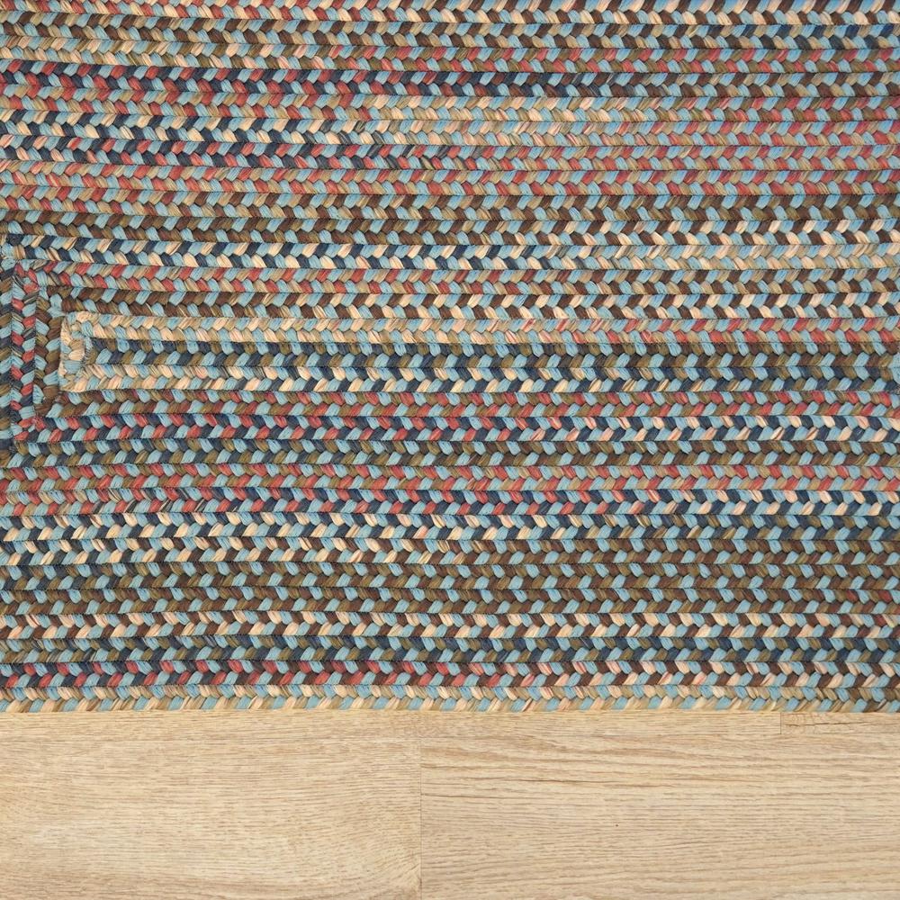 Lucid Braided Multi Square - Federal Blue 14x14 Rug. Picture 14