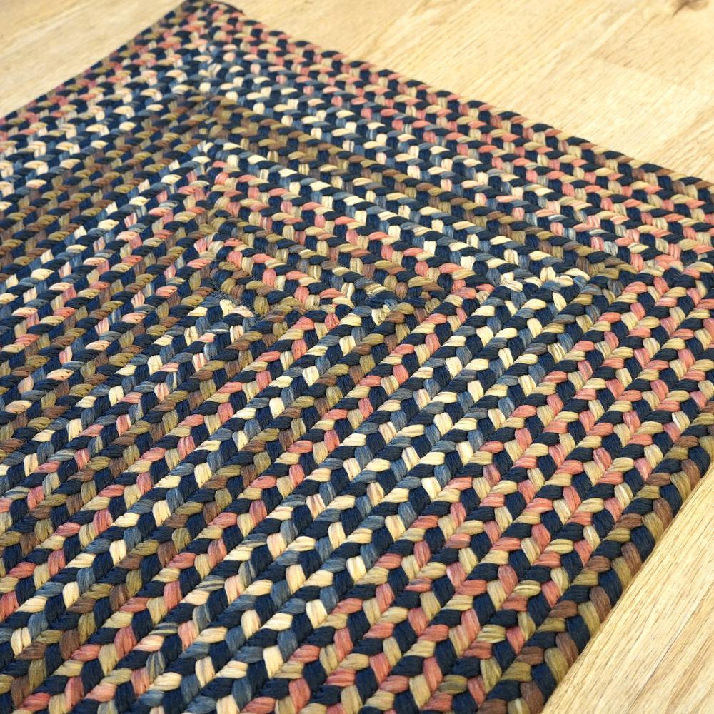 Lucid Braided Multi Square - Navy Pier 5x5 Rug. Picture 2