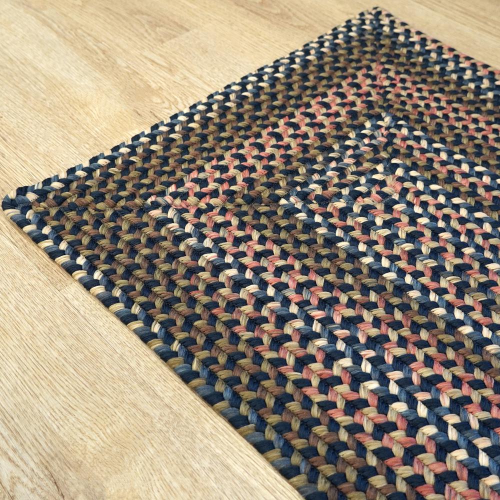Lucid Braided Multi Square - Navy Pier 5x5 Rug. Picture 3