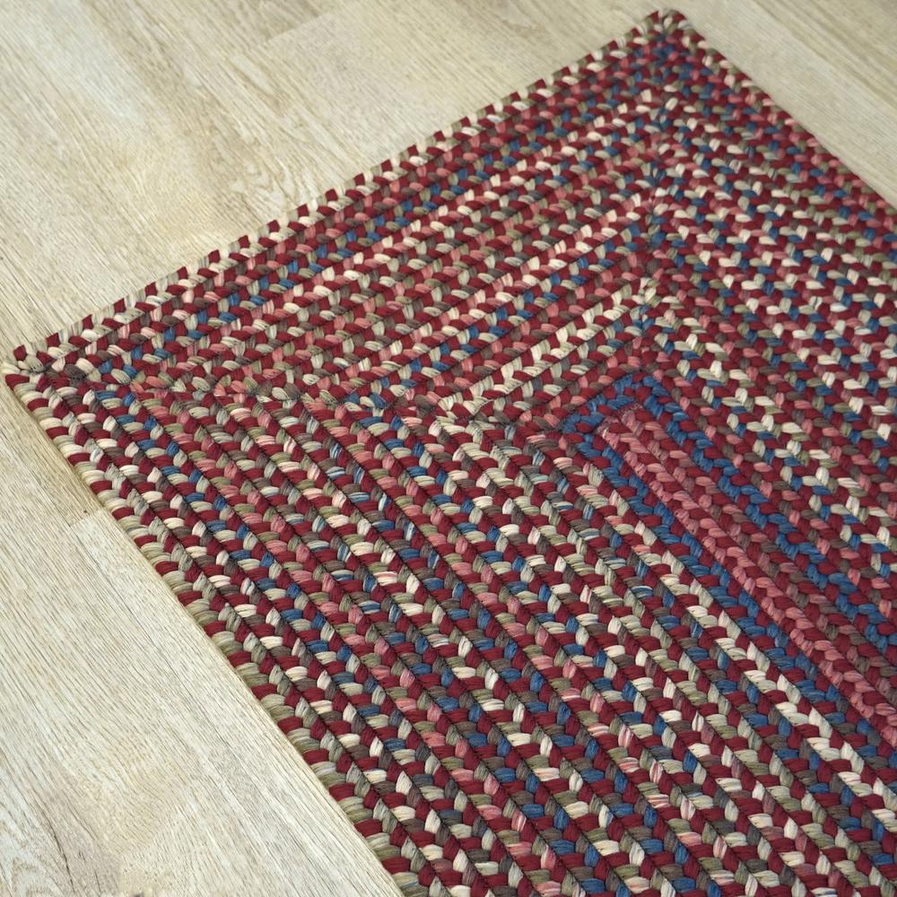 Lucid Braided Multi Square - Rusted Red 14x14 Rug. Picture 11