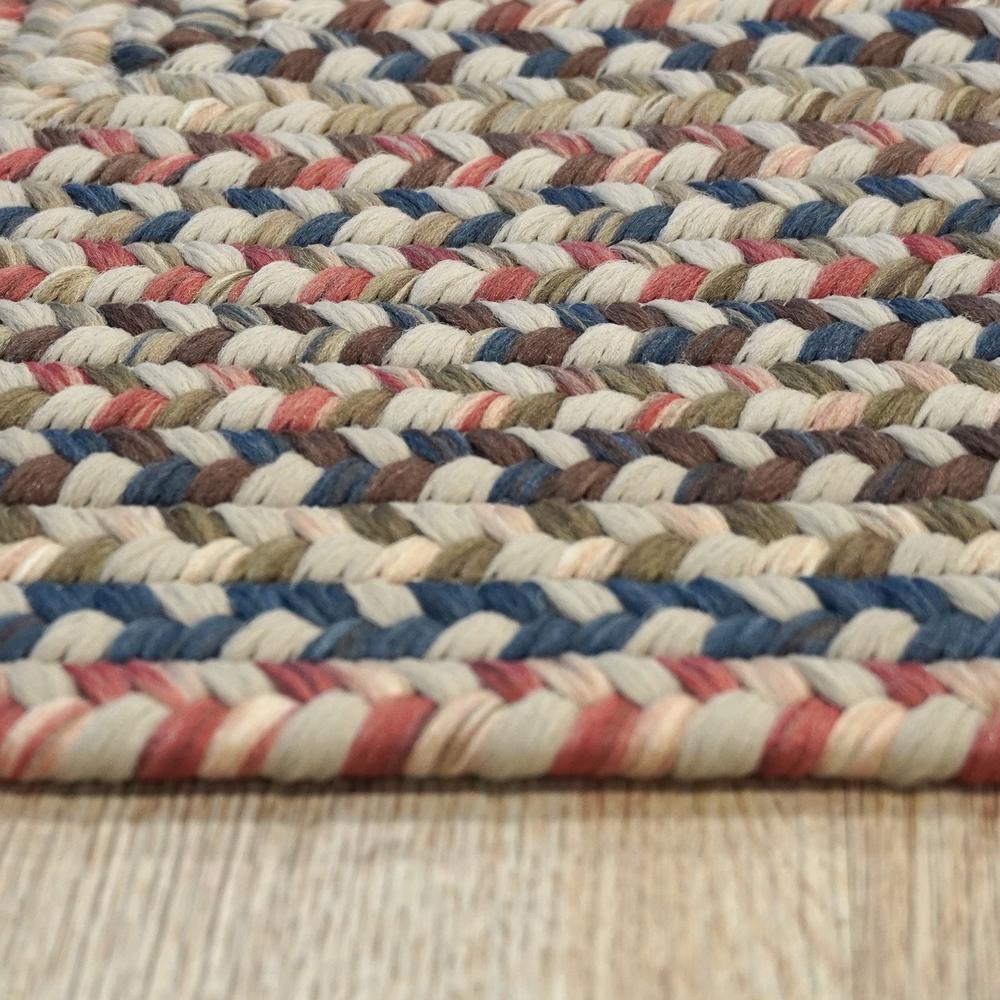 Lucid Braided Multi Square - Beige Linen 14x14 Rug. Picture 14
