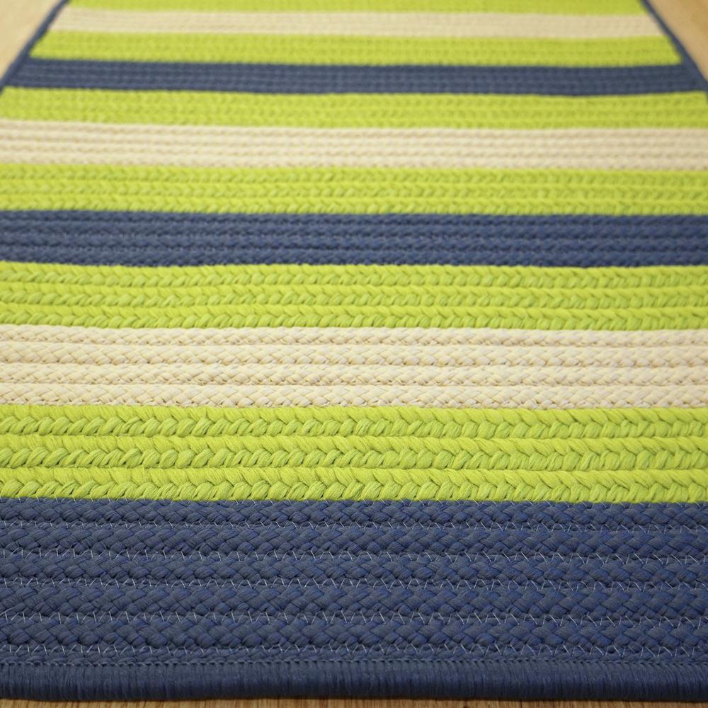 Reed Stripe Square - Blue Vibes 14x14 Rug. Picture 15