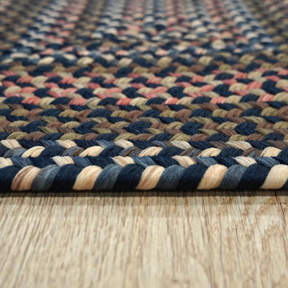 Lucid Braided Multi Square - Navy Pier 5x5 Rug. Picture 13