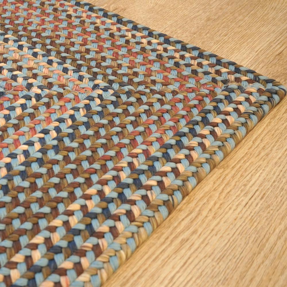 Lucid Braided Multi Square - Federal Blue 16x16 Rug. Picture 2