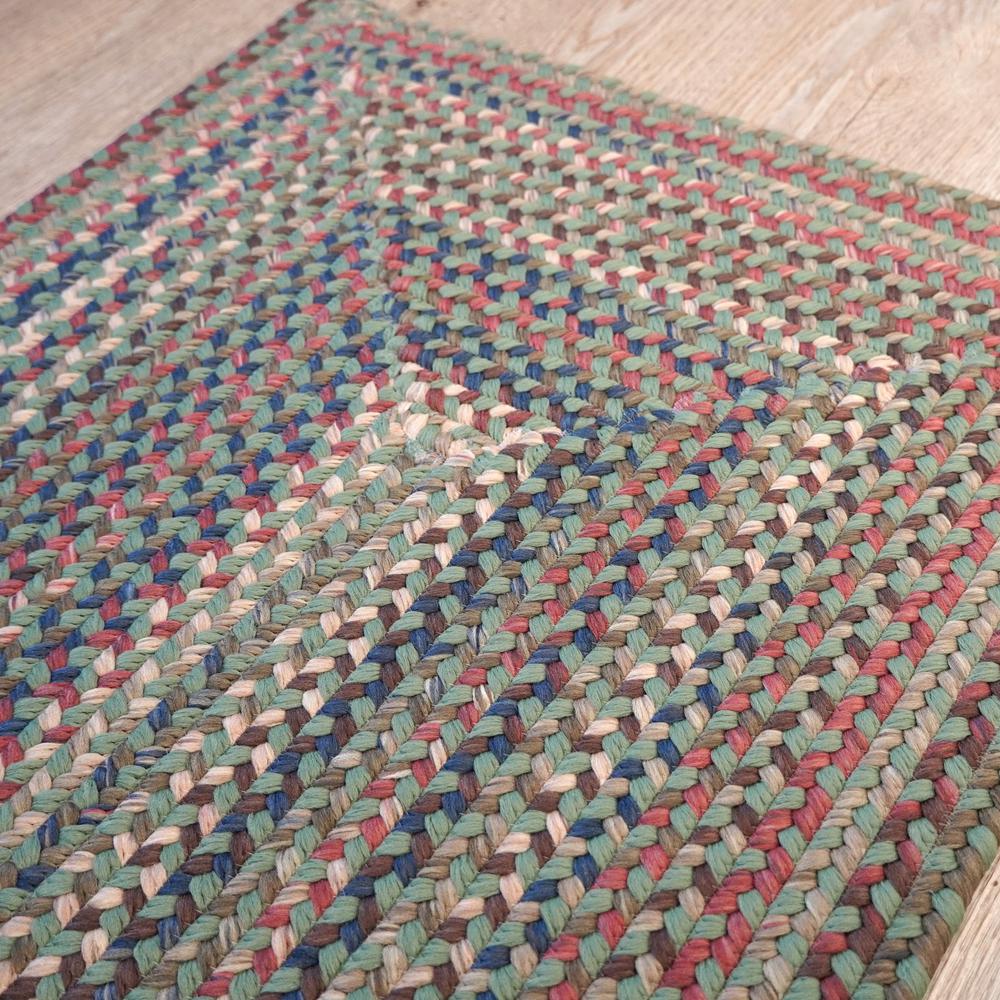 Lucid Braided Multi Square - Dusted Moss 16x16 Rug. Picture 2