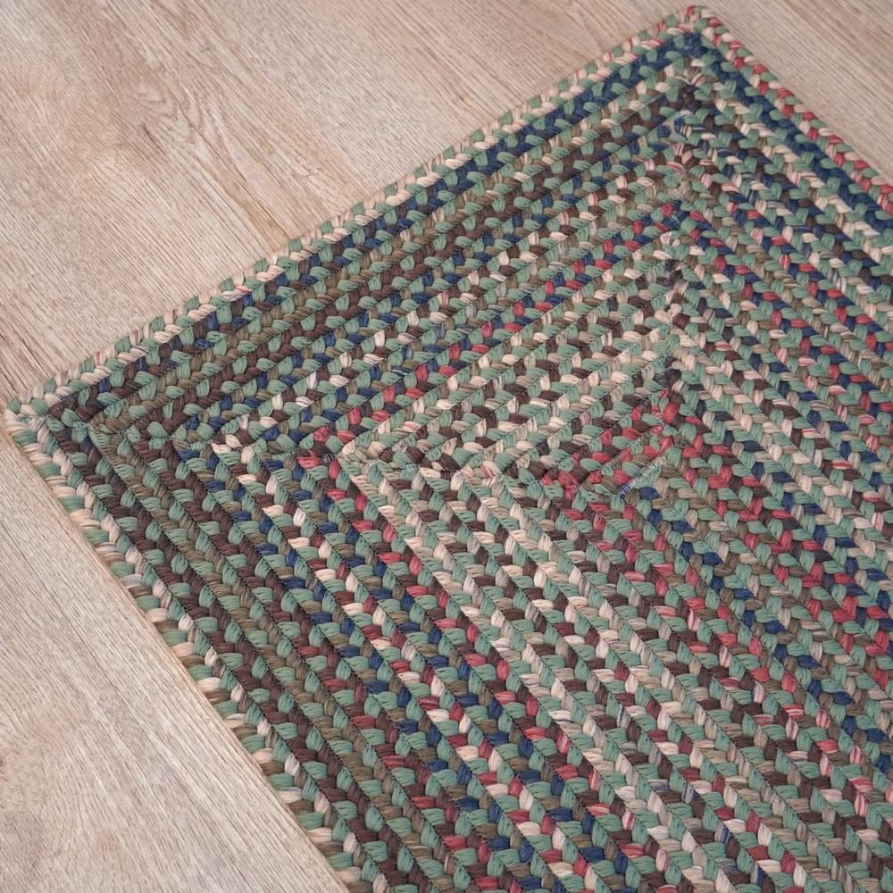 Lucid Braided Multi Square - Dusted Moss 16x16 Rug. Picture 3