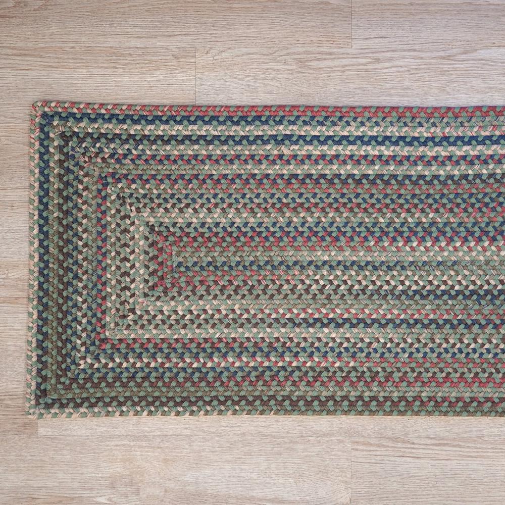 Lucid Braided Multi Square - Dusted Moss 16x16 Rug. Picture 4