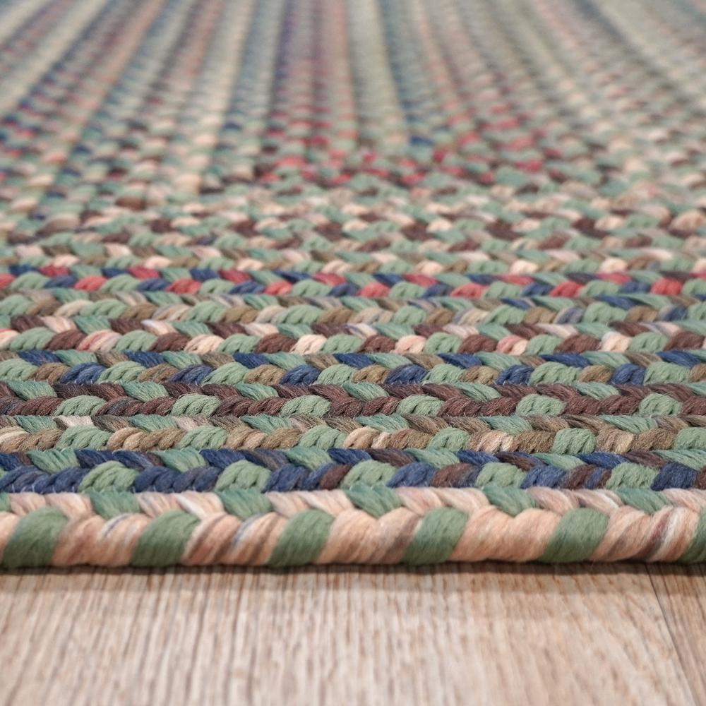 Lucid Braided Multi Square - Dusted Moss 16x16 Rug. Picture 7