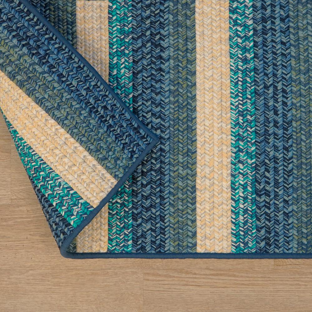 Ashton Tweed Stripe Square - Blue Lites 16x16 Rug. Picture 2