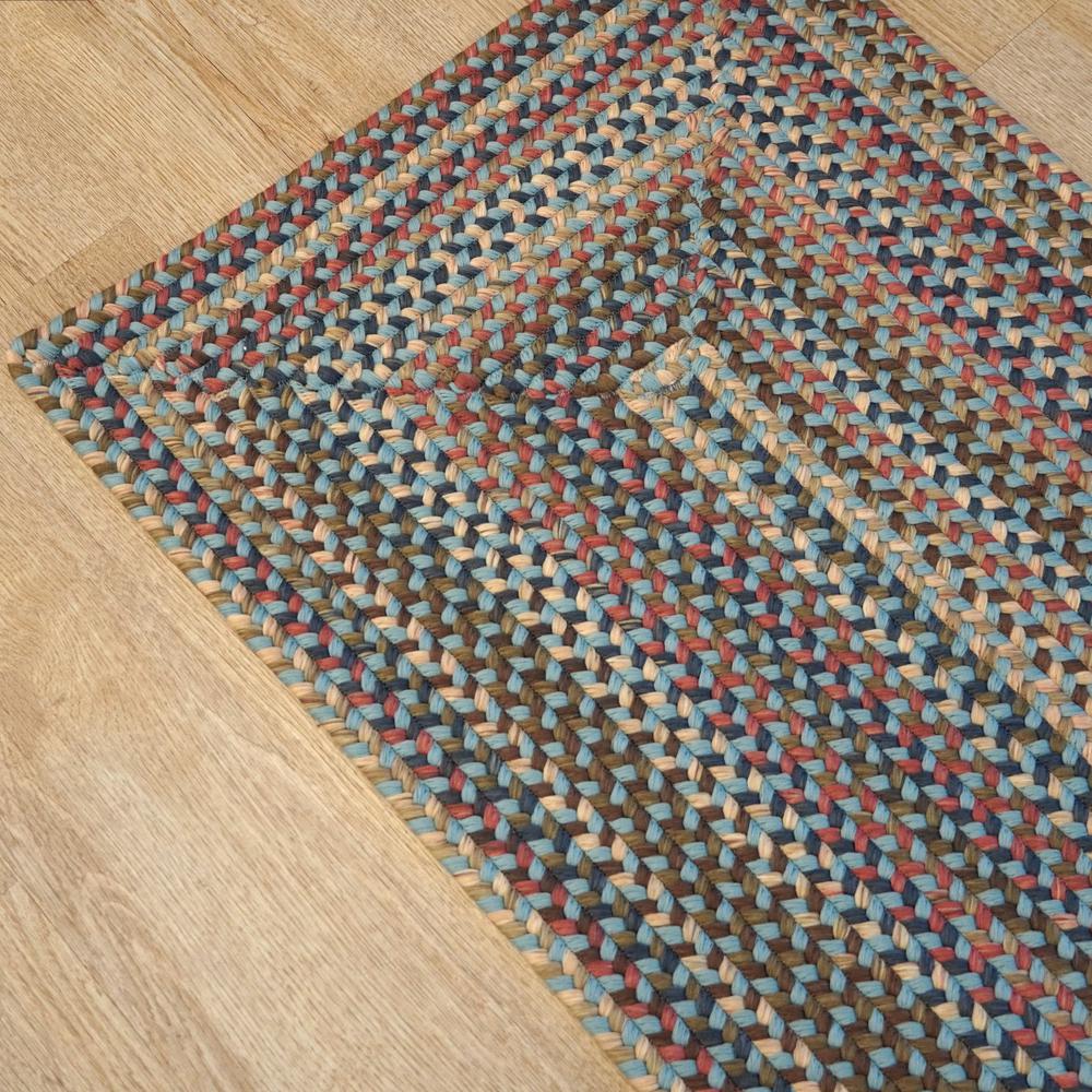 Lucid Braided Multi Square - Federal Blue 16x16 Rug. Picture 19
