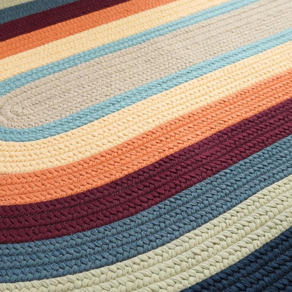 Bryson Multi-Colored Braid Round - Bayside Heights - 3'x3'. Picture 3