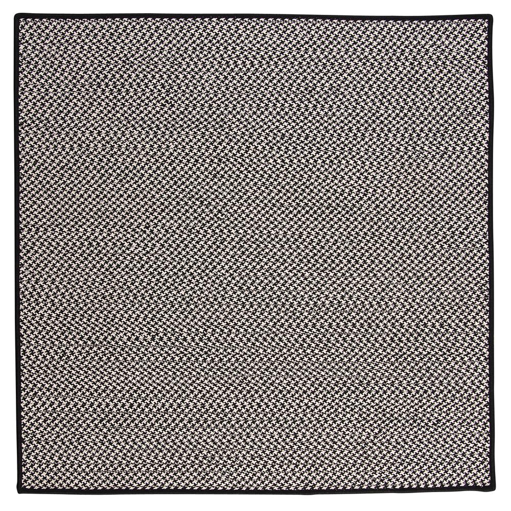 Outdoor Houndstooth Tweed - Black 9' square. Picture 5