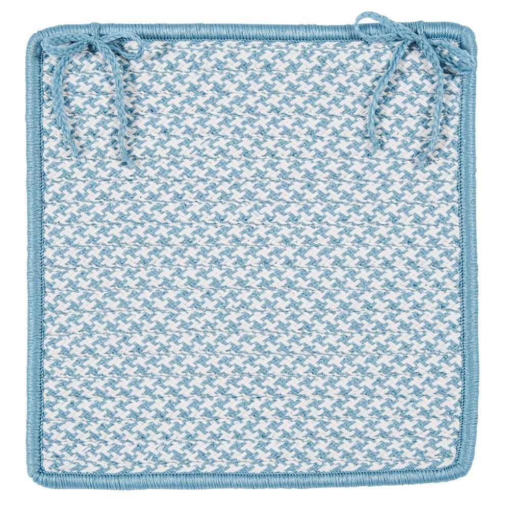 Outdoor Houndstooth Tweed - Sea Blue 9' square. Picture 2