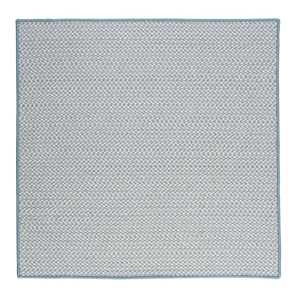 Outdoor Houndstooth Tweed - Sea Blue 9' square. Picture 5