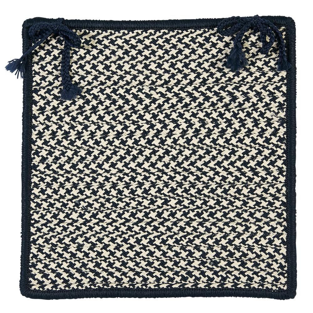 Outdoor Houndstooth Tweed - Navy 9' square. Picture 1