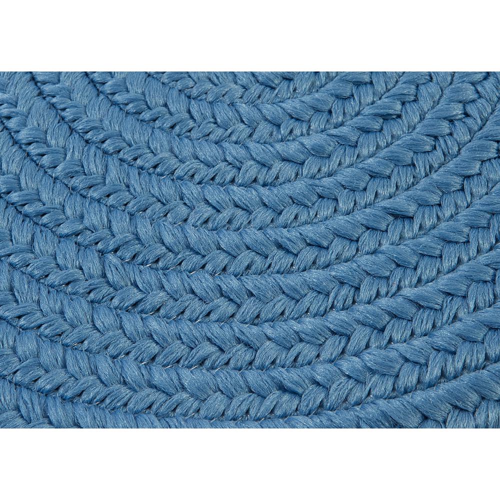 Reversible Flat-Braid (Oval) Runner - Oasis Blue 2'4"x15'. Picture 1