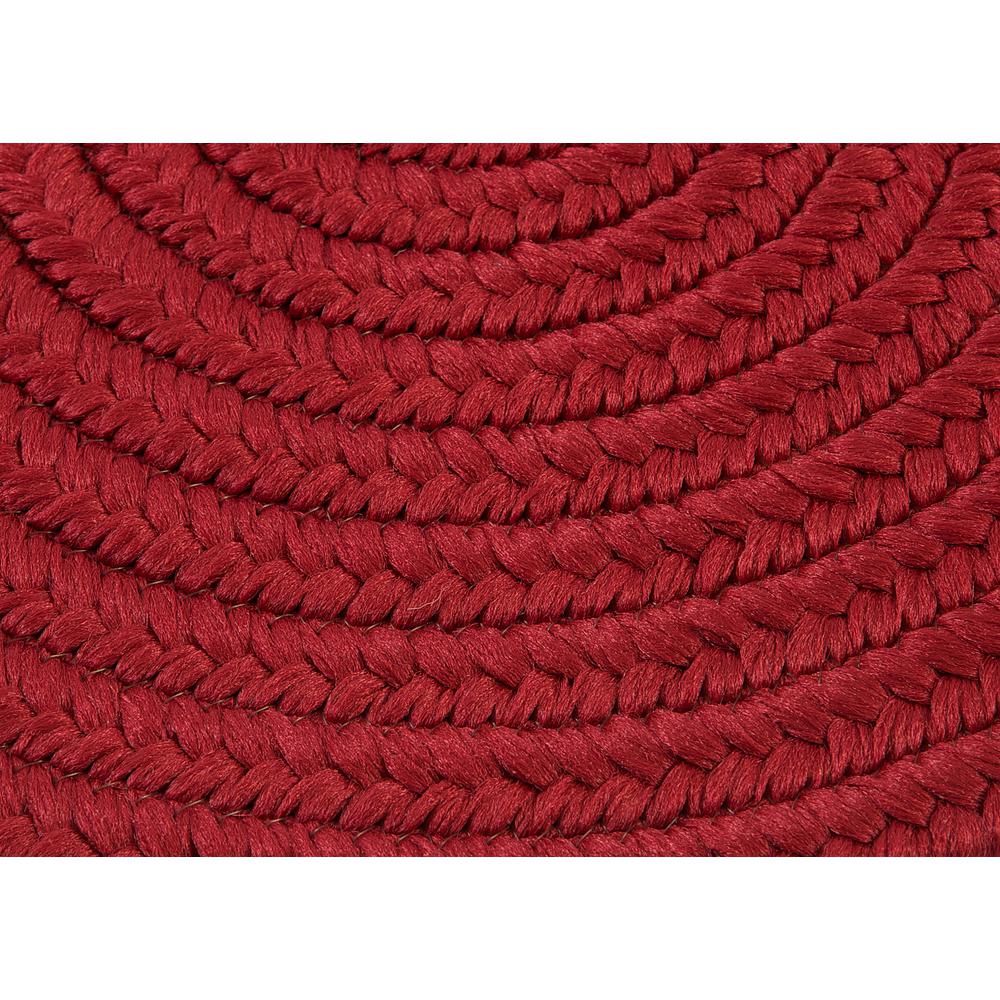 Reversible Flat-Braid (Oval) Runner - Red 2'4"x15'. Picture 1