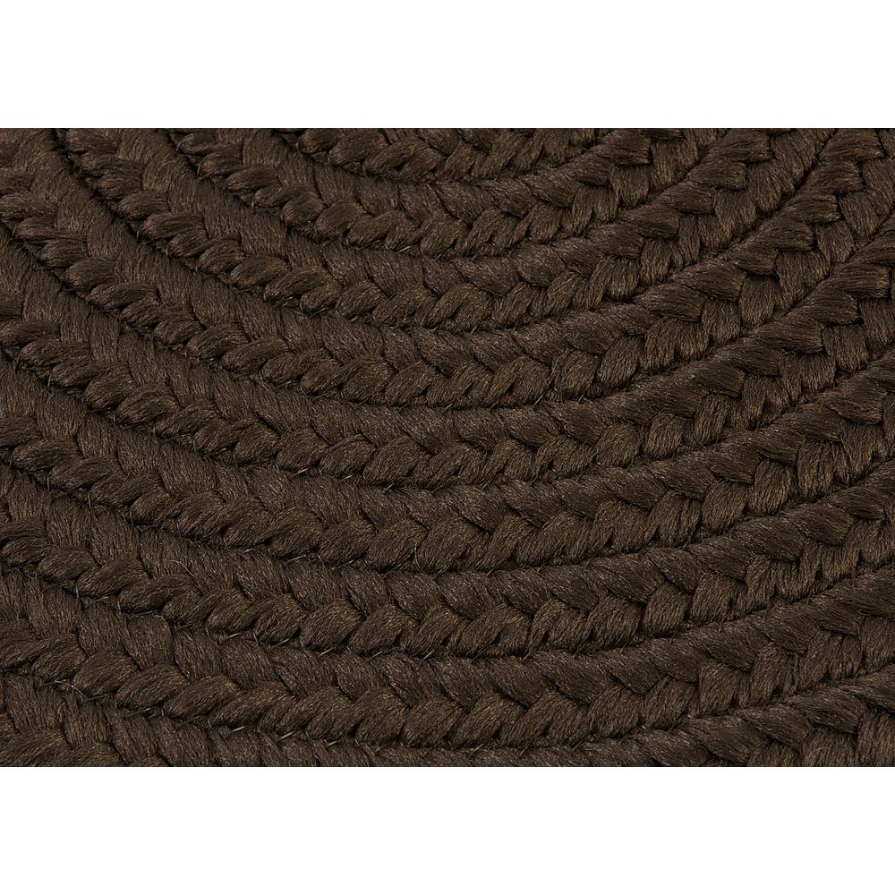 Reversible Flat-Braid (Oval) Runner - Earth Brown 2'4"x15'. Picture 1