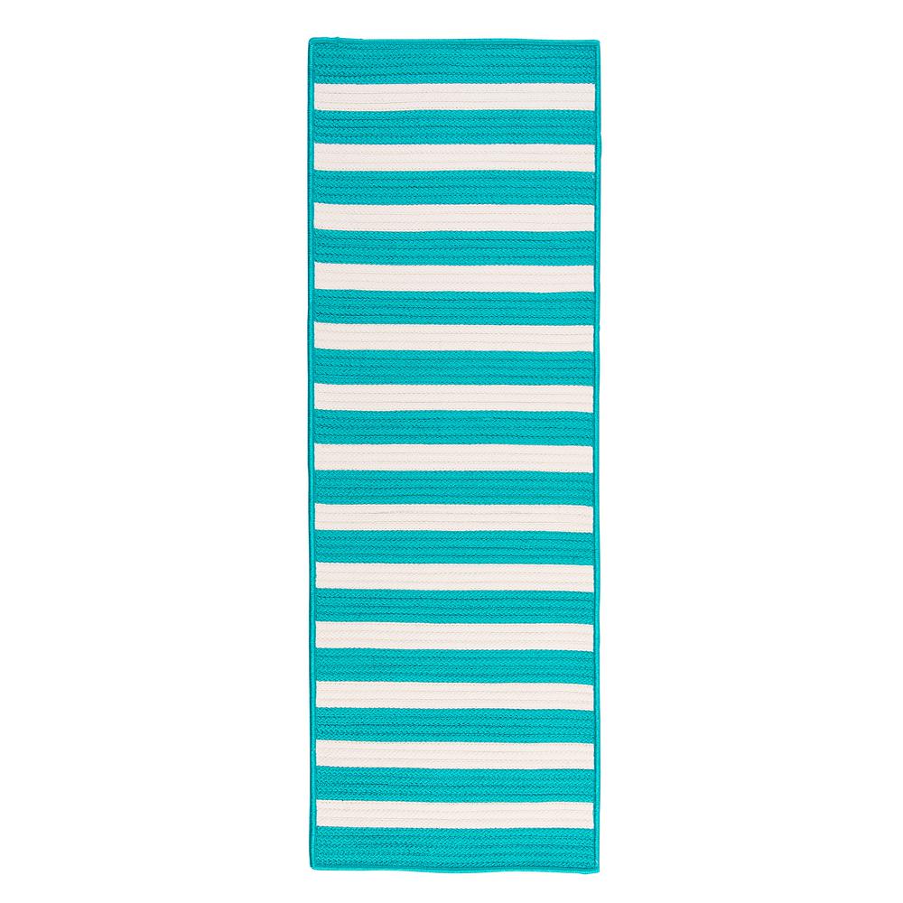 Stripe It - Turquoise 9' square. Picture 2