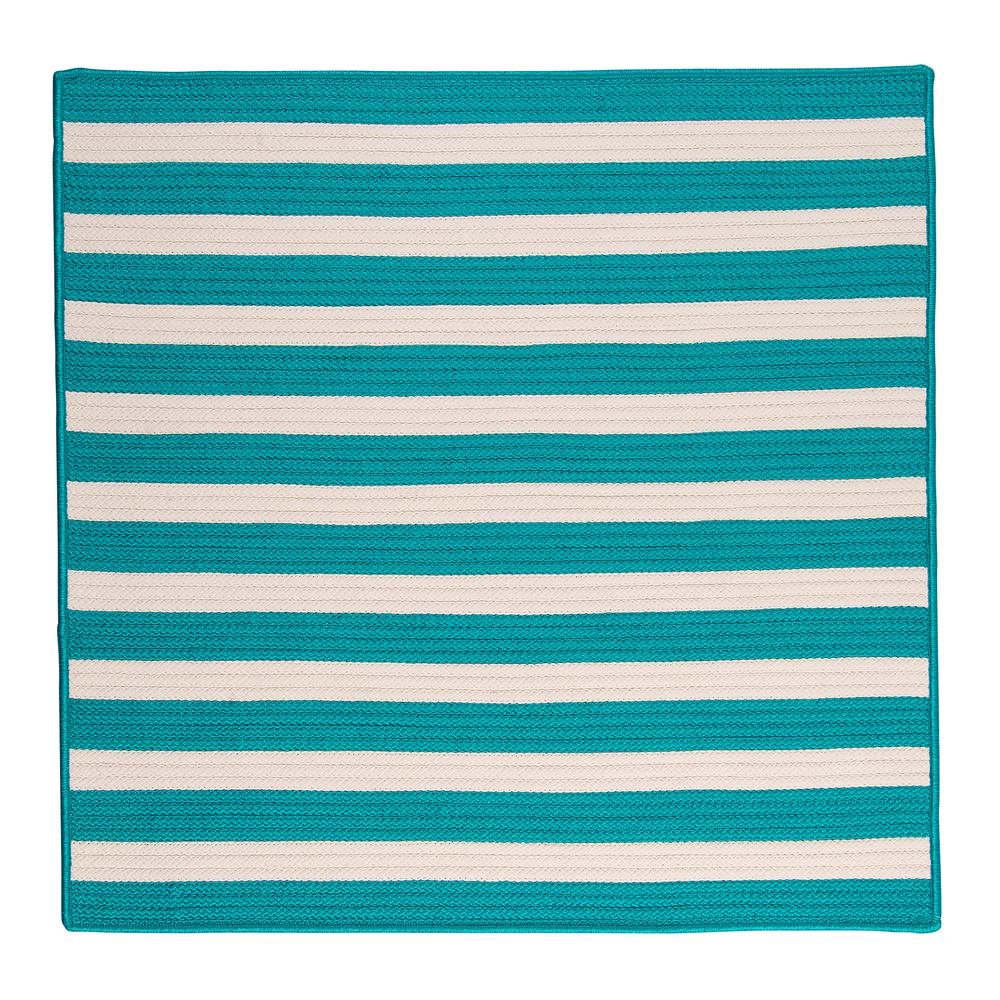 Stripe It - Turquoise 9' square. Picture 3