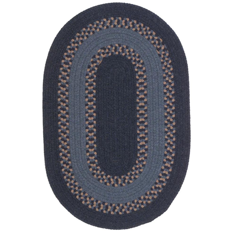 Corsair Banded Oval  - Navy 3x5. Picture 2