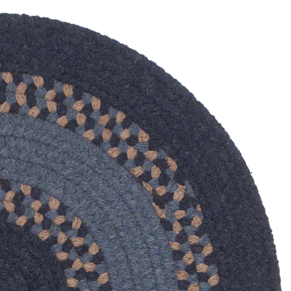 Corsair Banded Oval  - Navy 3x5. Picture 1