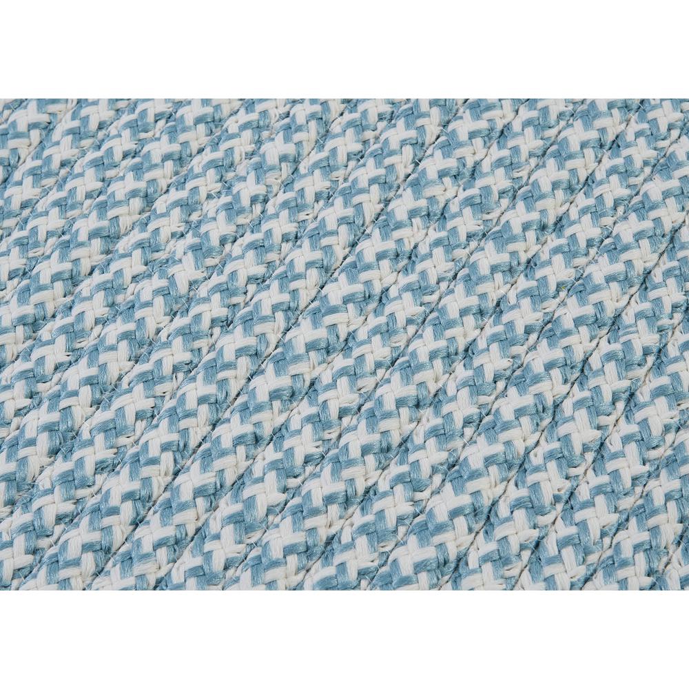 Outdoor Houndstooth Tweed - Sea Blue 11' square. Picture 3
