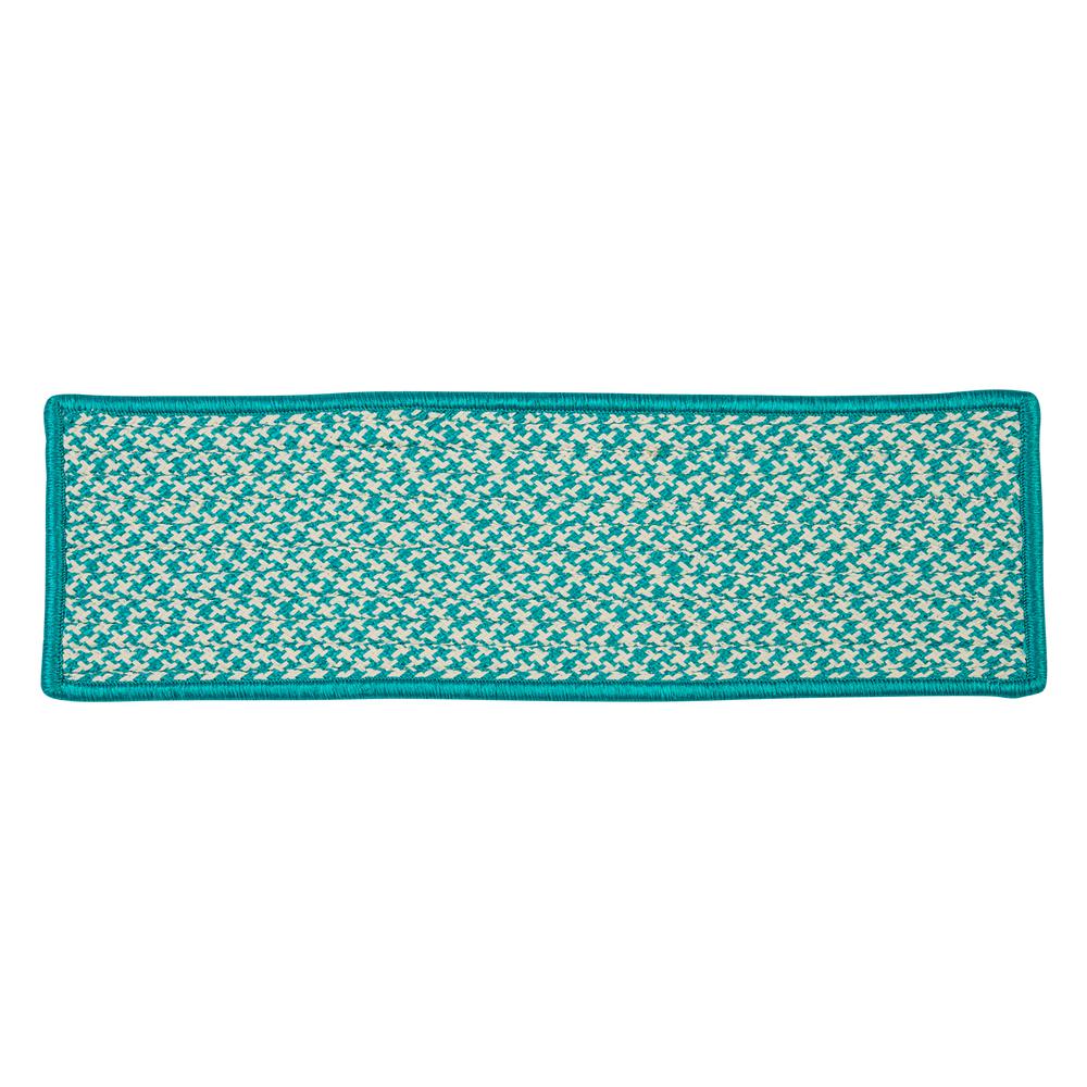 Outdoor Houndstooth Tweed - Turquoise 11' square. Picture 7