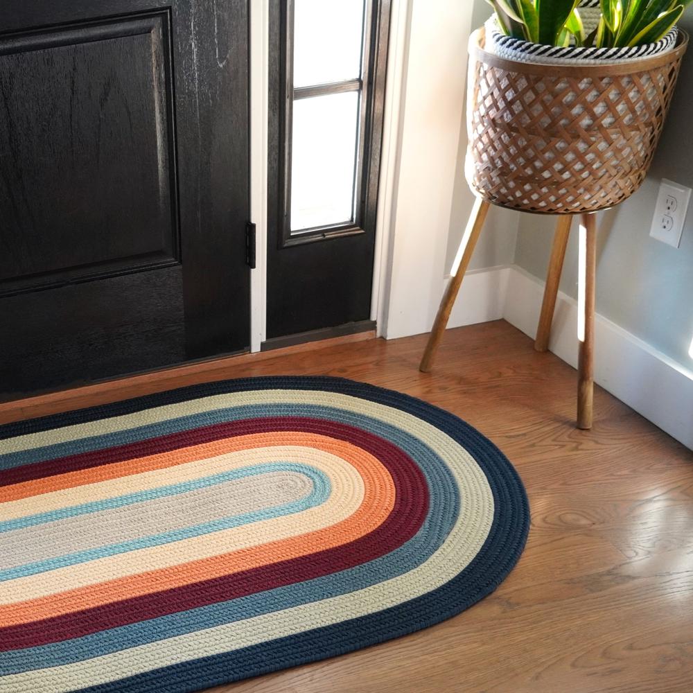 Bryson Multi-Colored Braid Runner - Bayside Heights - 2'6"x6'. Picture 7