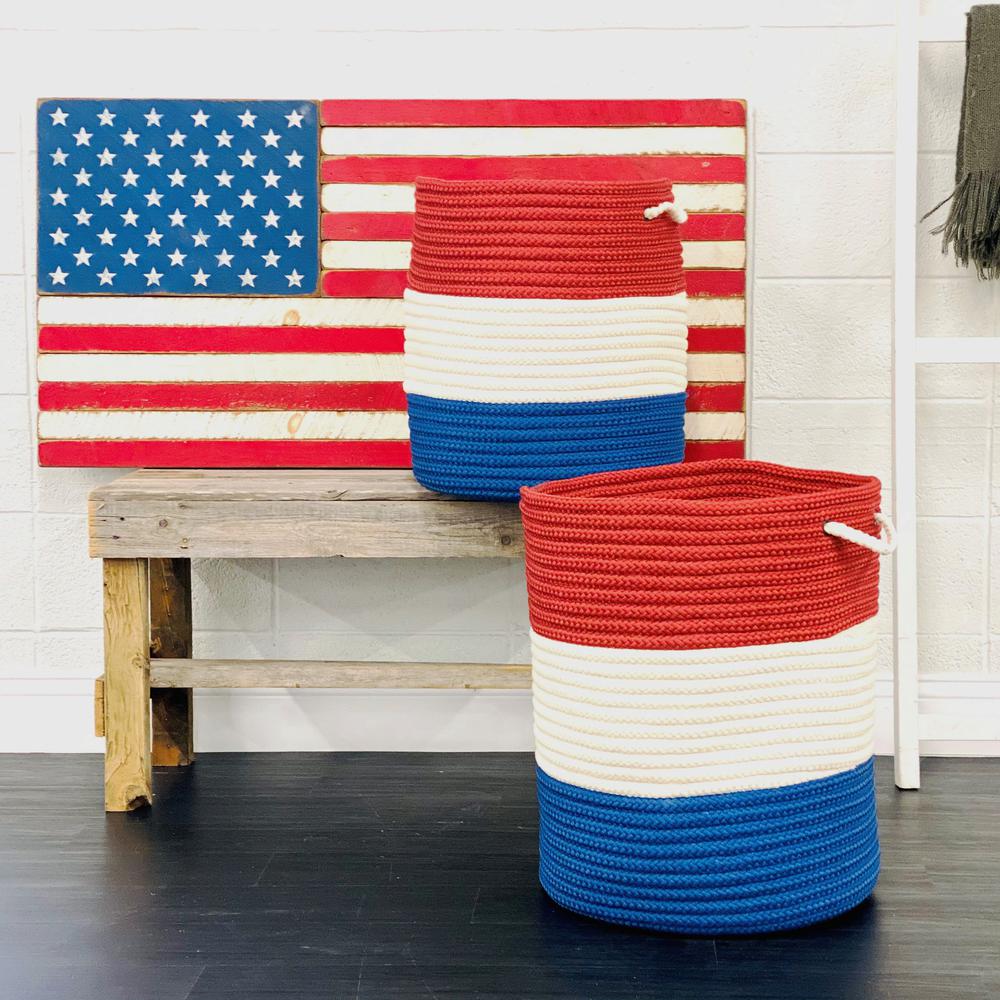 America Woven Hampers - Patriot Red 17"x17"x22". Picture 6