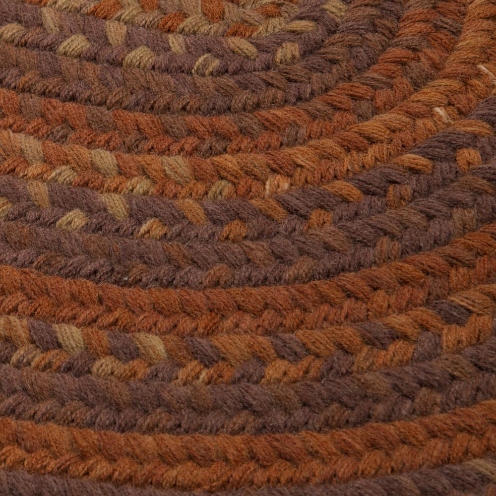 Braided Wool Runner - Rust 2'6"x6'. Picture 1
