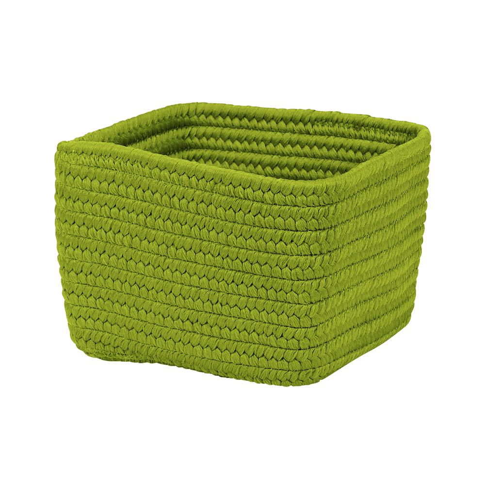 Braided Craft Basket - Bright Green 10"x10"x6". Picture 1